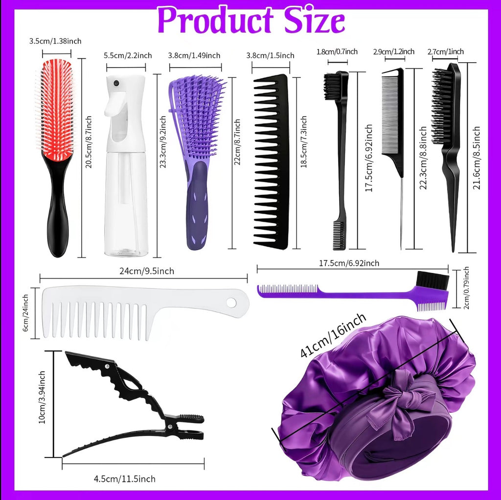 17 Counts Hair Brush Set