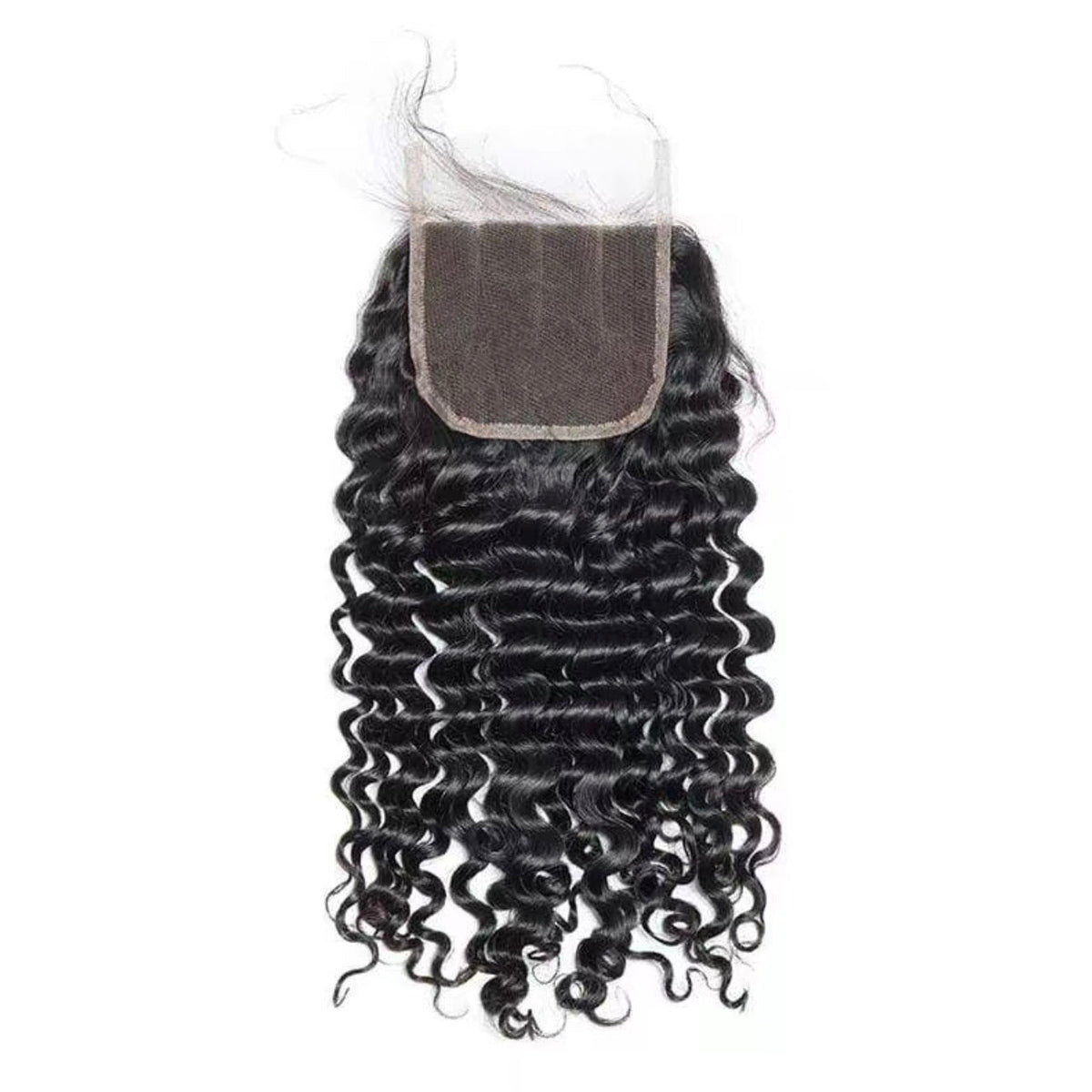 Burmese curl 4x4 lace closure, 100% virgin human hair, natural black