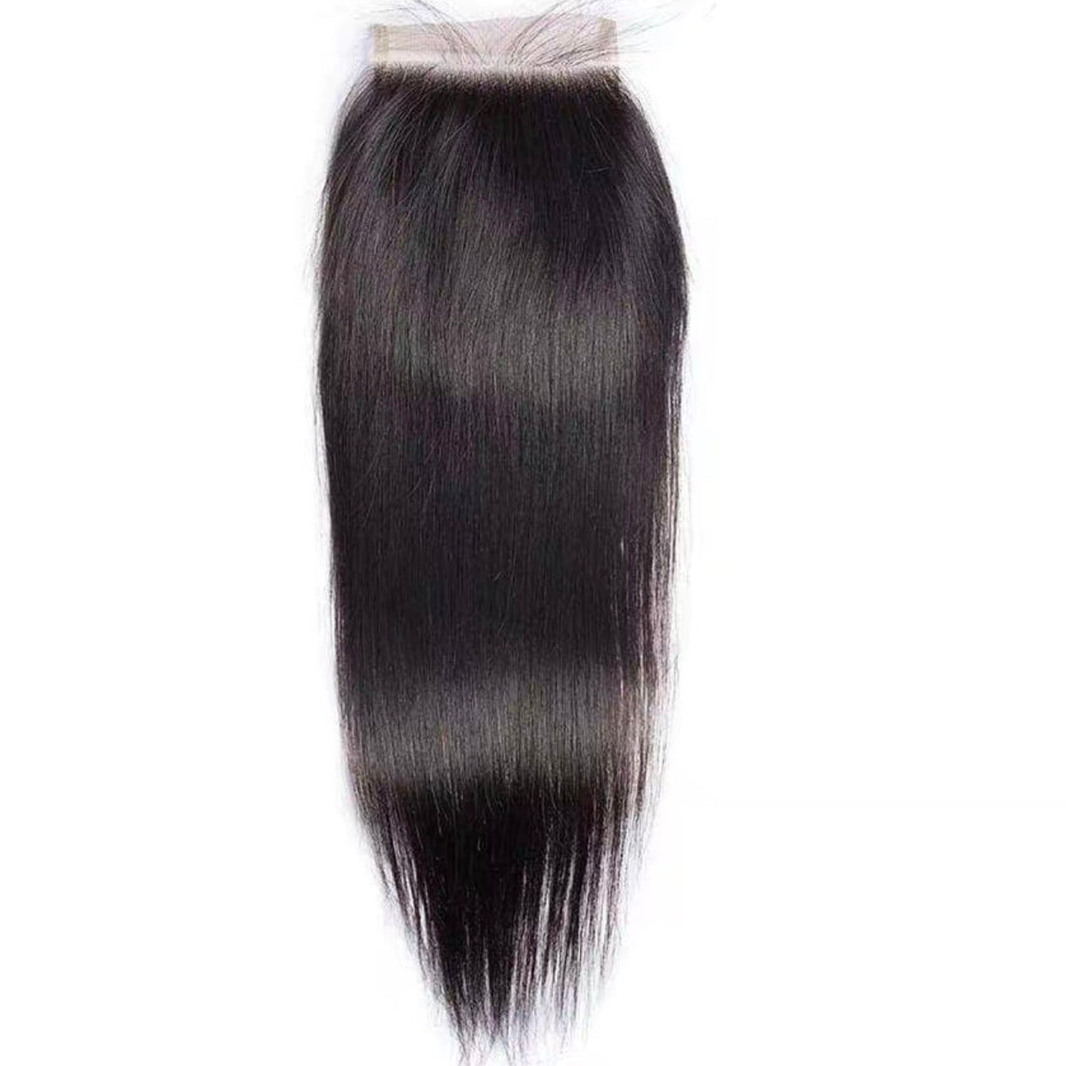 Straight 4x4 lace closure, 100% virgin human hair, natural black